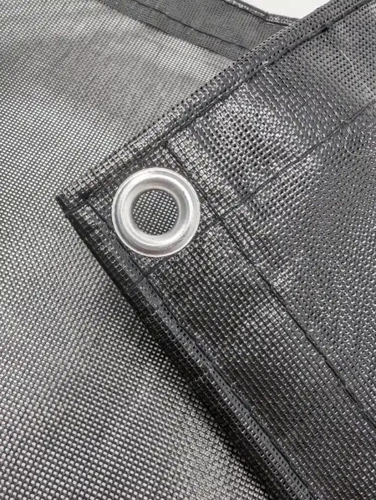 pvc mesh with alum grommets