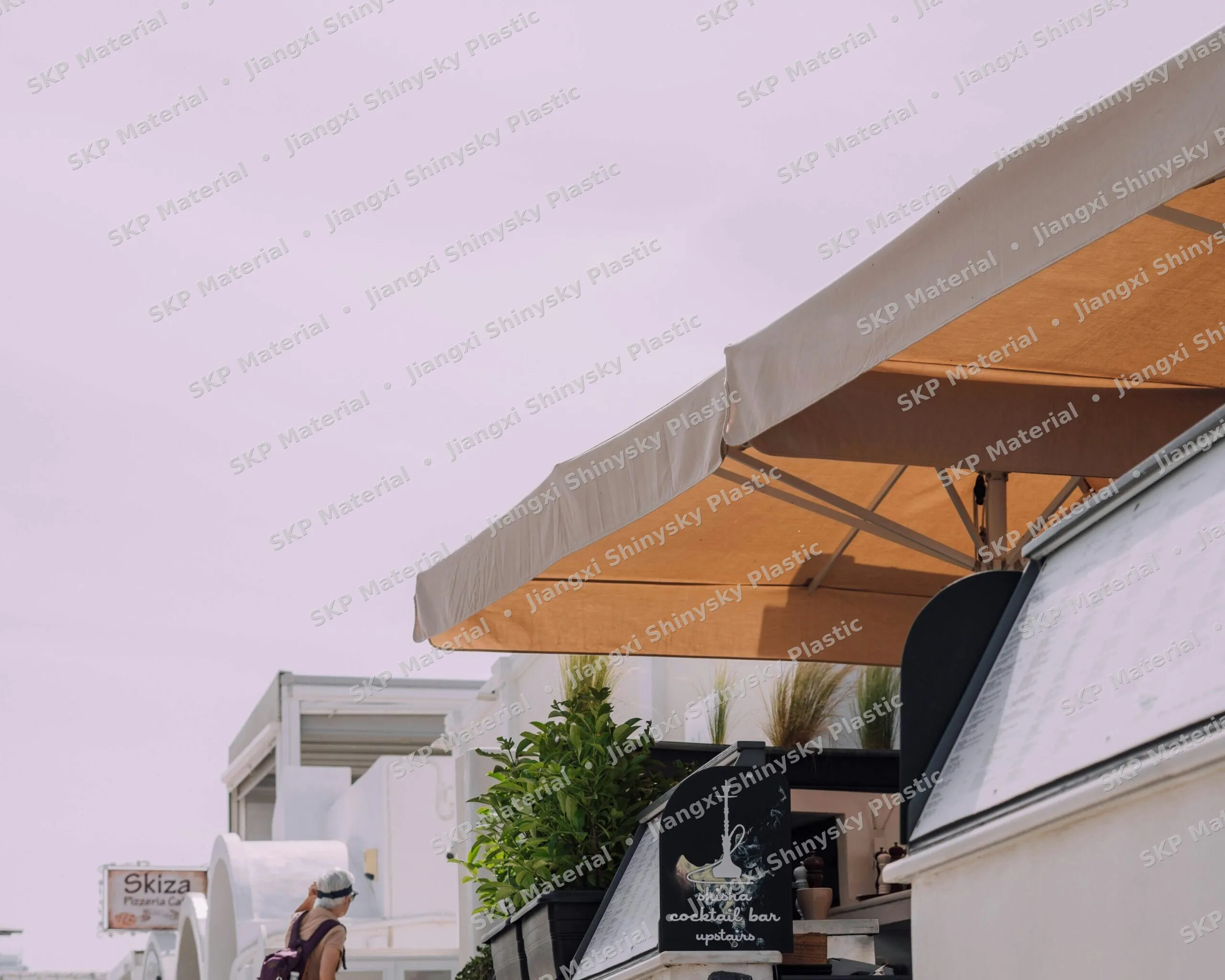 Patio awning fabric — outdoor shade and rain cover