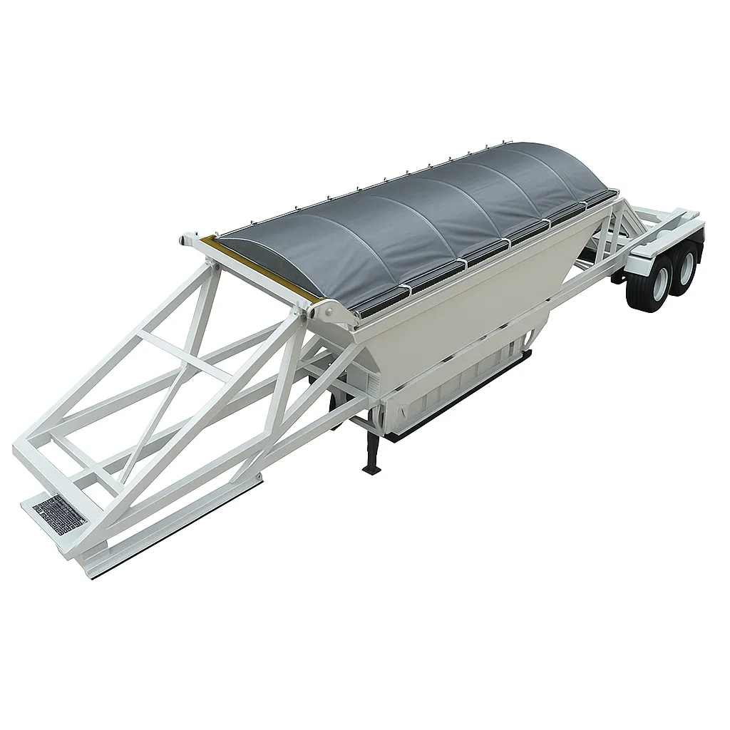 telone per rimorchio per cereali Sistema di copertura in telone PVC per rimorchi a pianale.