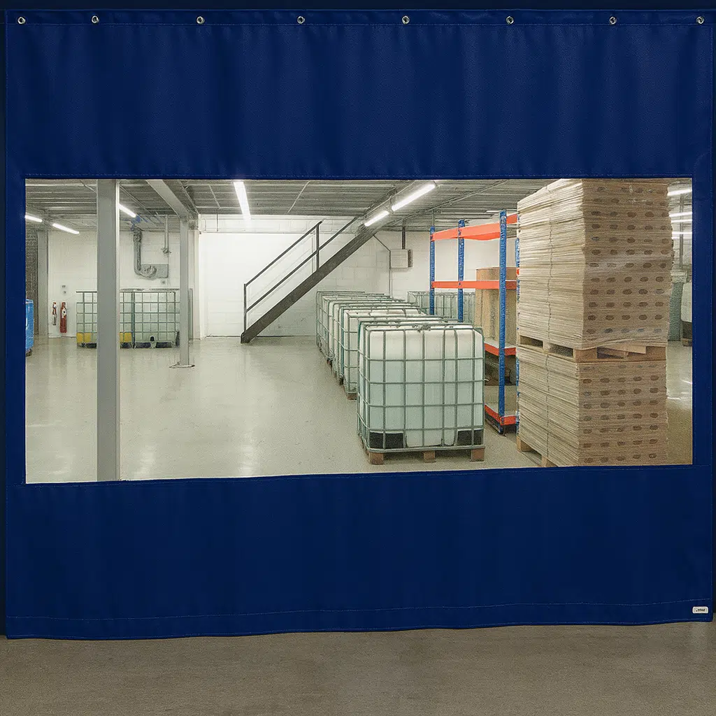 PVC curtain door for warehouse loading area